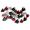 banc de poissons en métal 75x43cm - Littomer