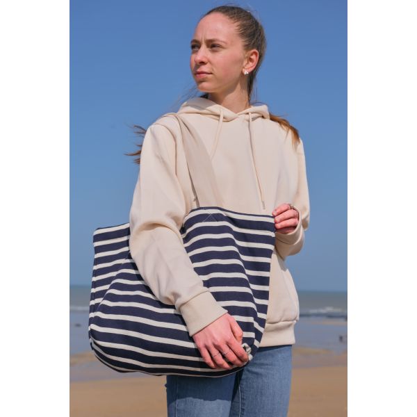 Sac de Plage Pilou Marine/Écru