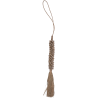 Embrase de coquillages gris et raphia