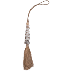 Embrase de coquillages coniques et raphia