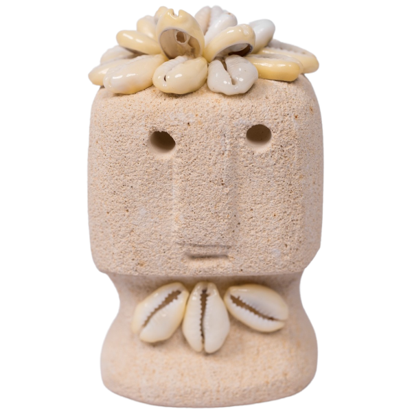 Statuettes en Pierre de Sumba cheveux Coquillages - Littomer
