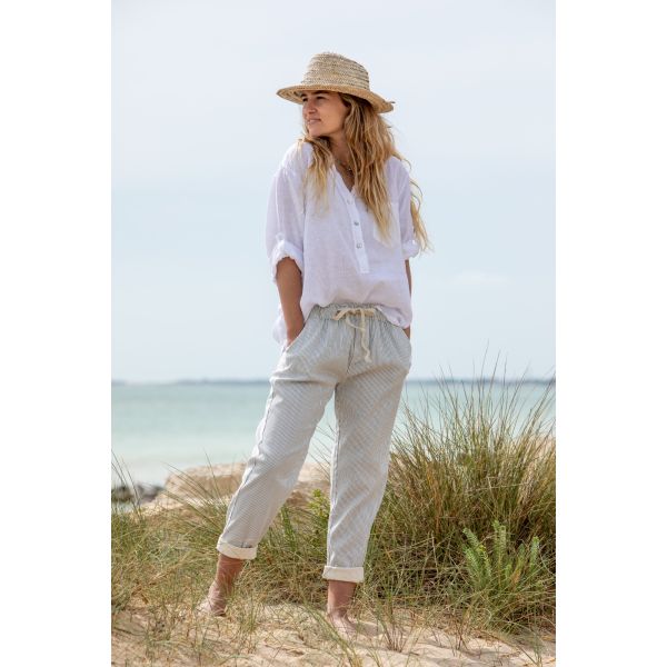 Tunique Violette blanc