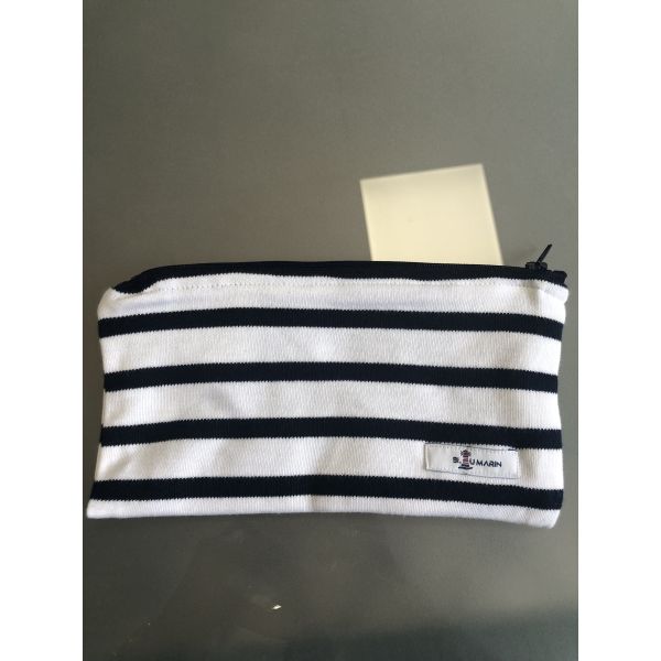 Pochette Blanc/Marine PM
