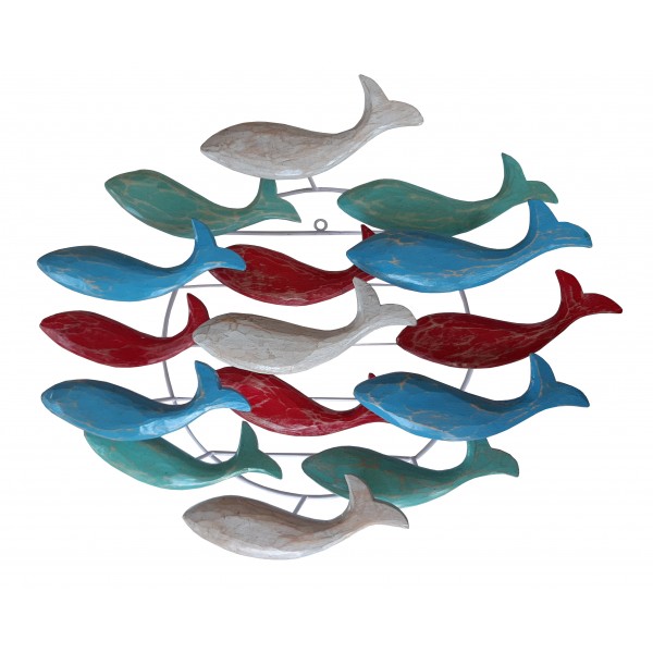 Banc de poissons multicolores - 1