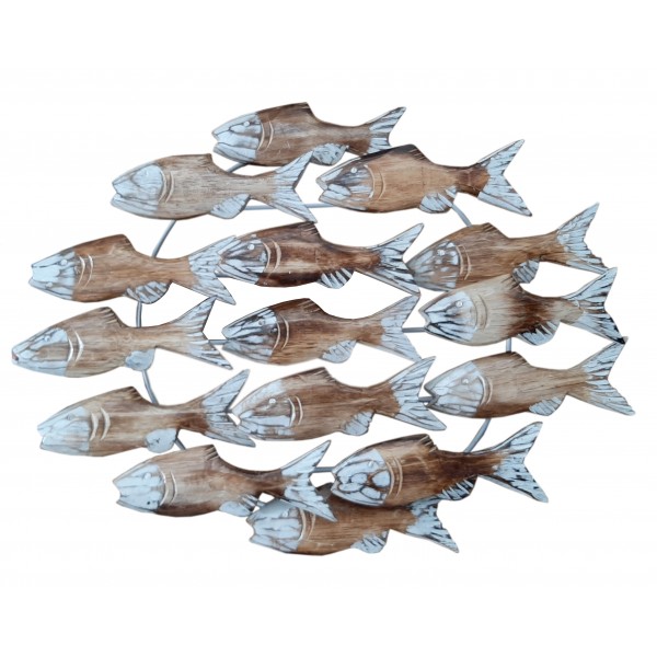 Déco murale banc de poissons