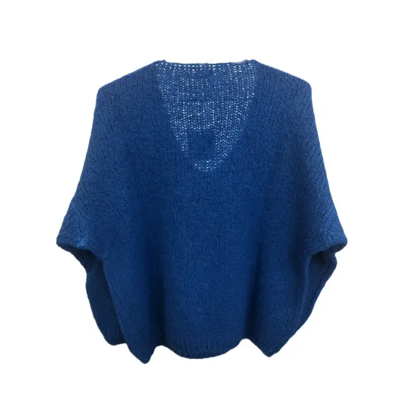 Pull Rosalie dos bleu azur
