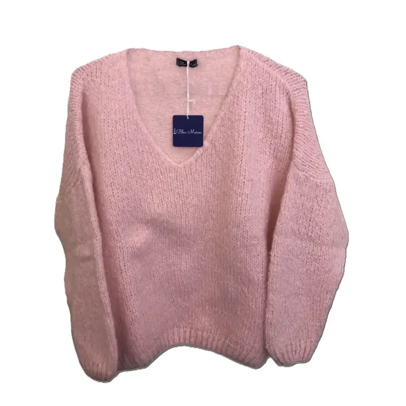 Pull Rosalie face rose poudré