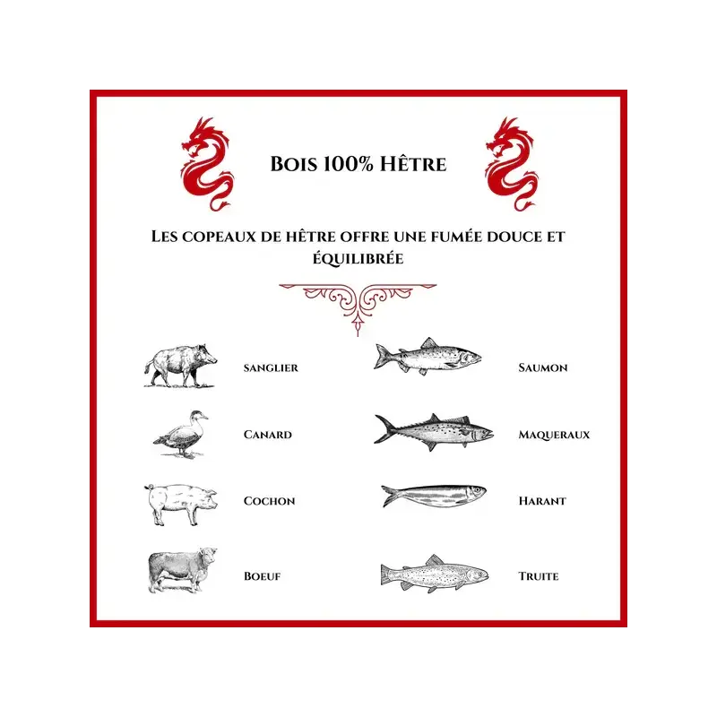 Copeaux pour fumage à chaud - HÊTRE SCIURE