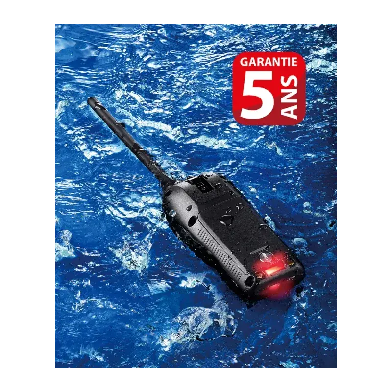 VHF portable IC-M37E – 6 W, étanche IPX8 et flottante