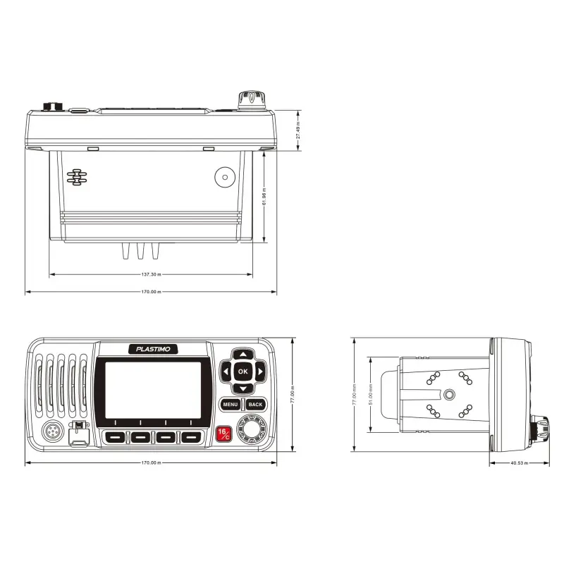 VHF fixe FX-500+ ASN – GPS intégré