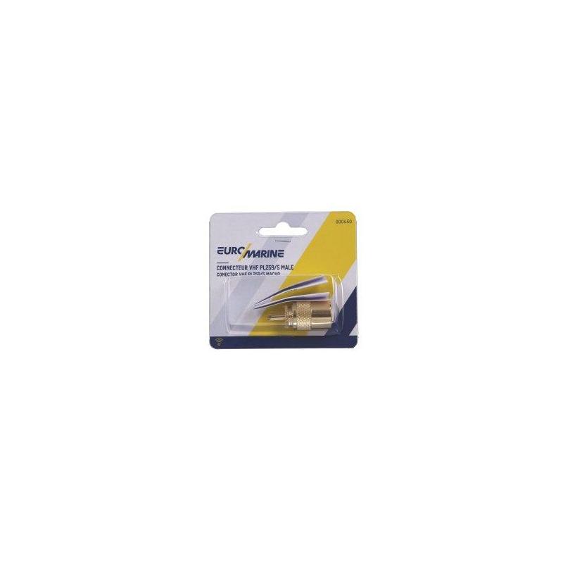 Connecteur PL 259 / 6  mâle plaqué or 24K pour câble RG58