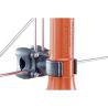 Support pour bouée fer à cheval avec feu  Plastimo  Fixation tube Ø 18,5 à 25,5 mm