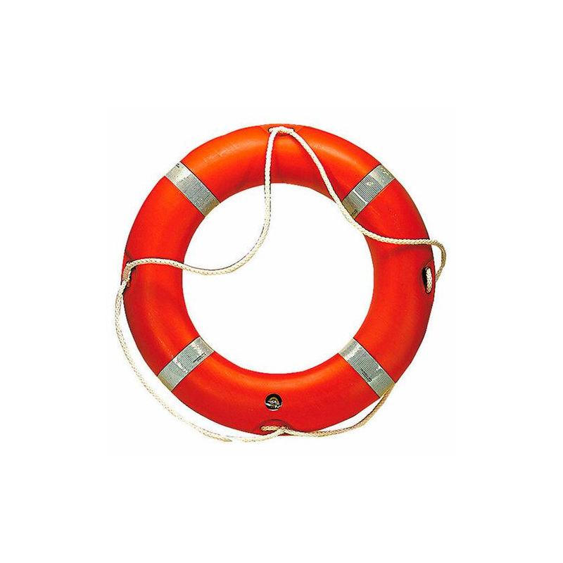 Bouée couronne SOLAS - Orange avec bandes réfléchissantes