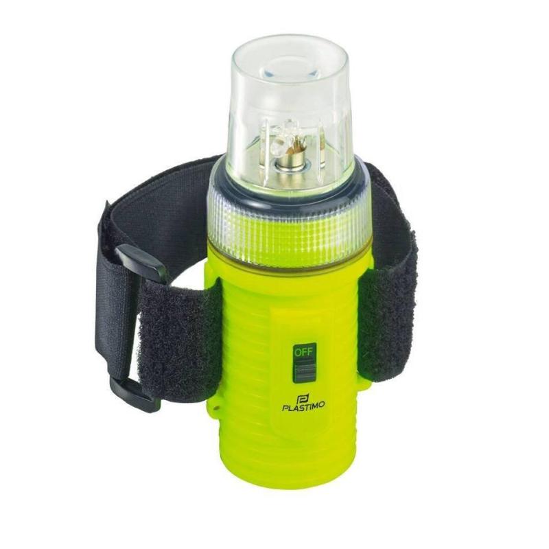 Lampe flash LED de sécurité jaune – Étanche 100 m – Portée 2 km