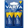Pile alcaline LR20 D Longlife Power – Varta – Blister de 2