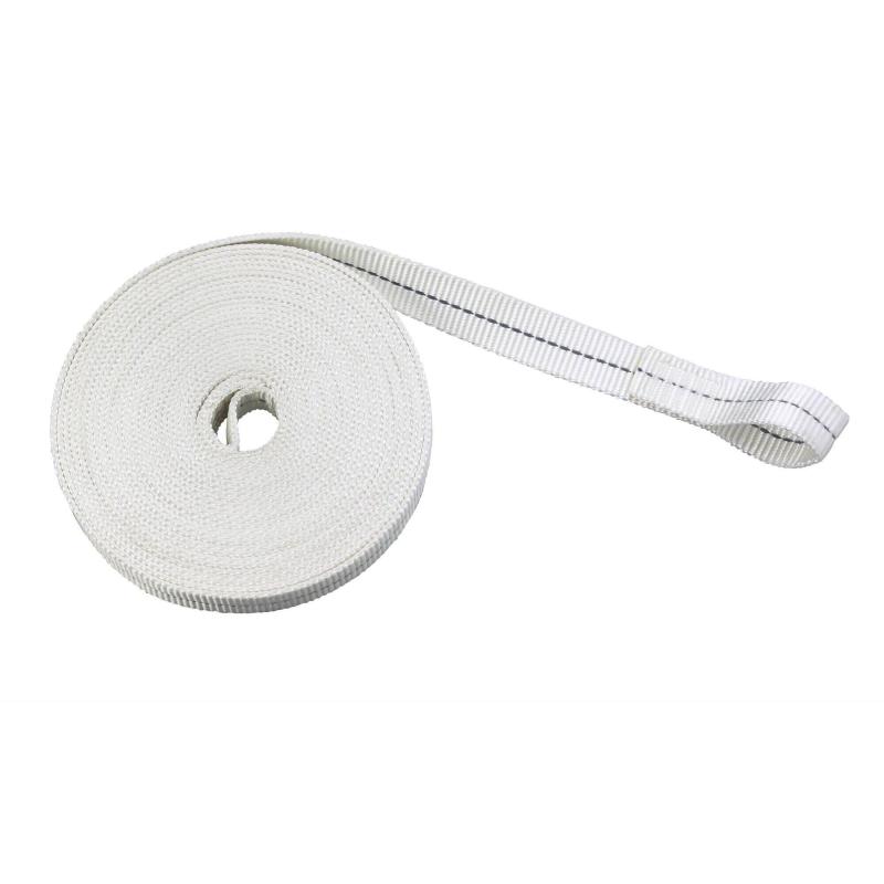 Lignes de vie 6,7 et 9 m – Polyester blanc fil rétroréfléchissant – 2400 daN