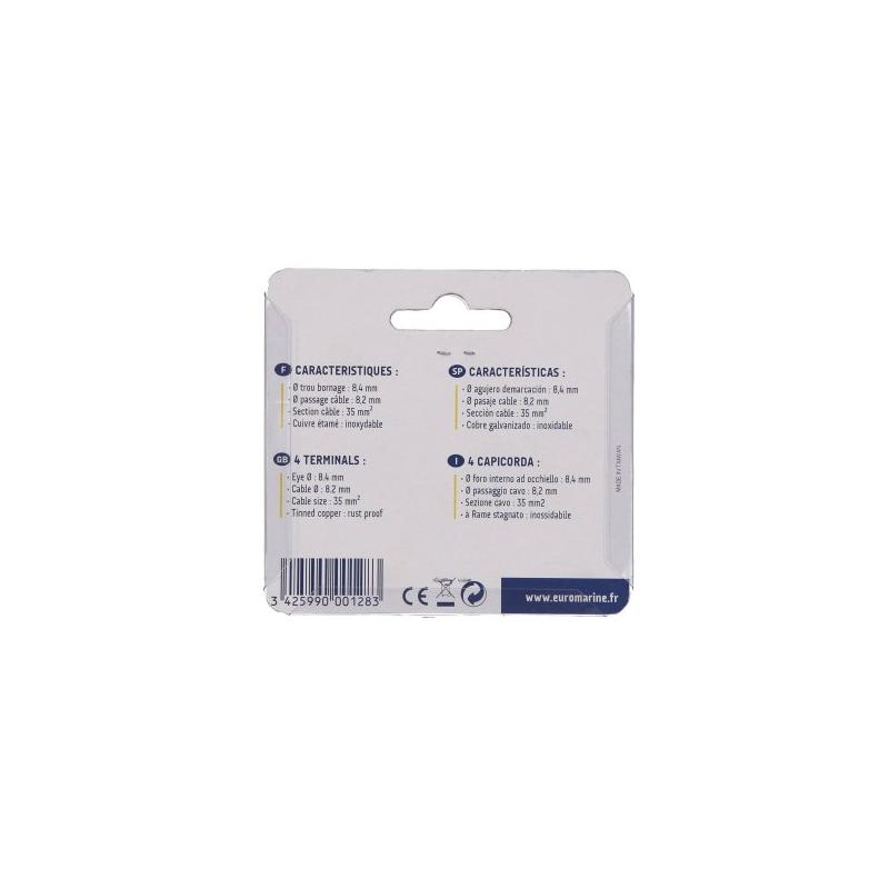 Cosses Ø 8,4 mm câble 8,2 mm – Lot de 4