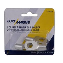 Cosses à sertir ou à souder Ø 10,5 mm pour câble 8,2 mm – Lot de 4