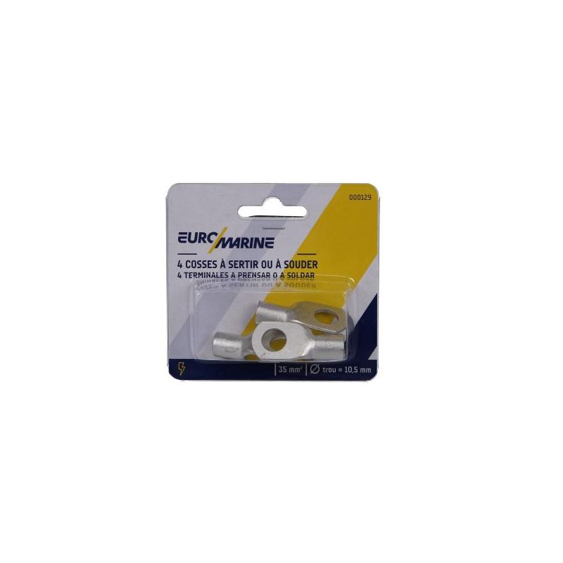 Cosses à sertir ou à souder Ø 10,5 mm pour câble 8,2 mm – Lot de 4