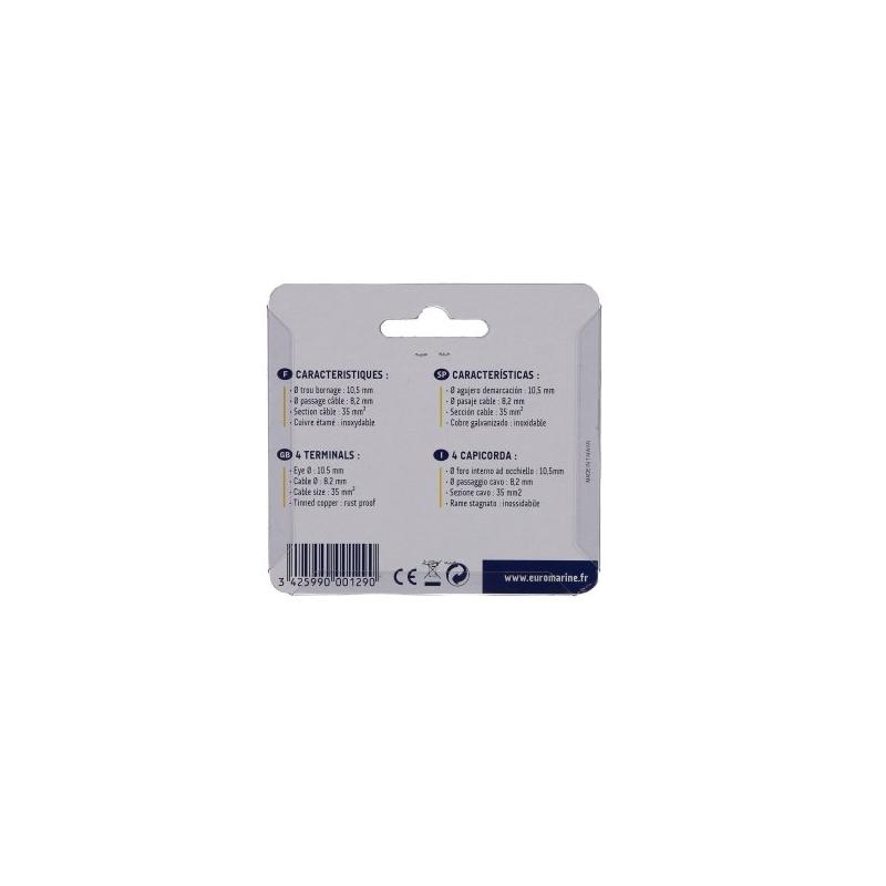 Cosses Ø 10,5 mm câble 8,2 mm – Lot de 4