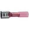 Cosses thermorétractables 6,3 mm clip femelle rouge – Lot de 4