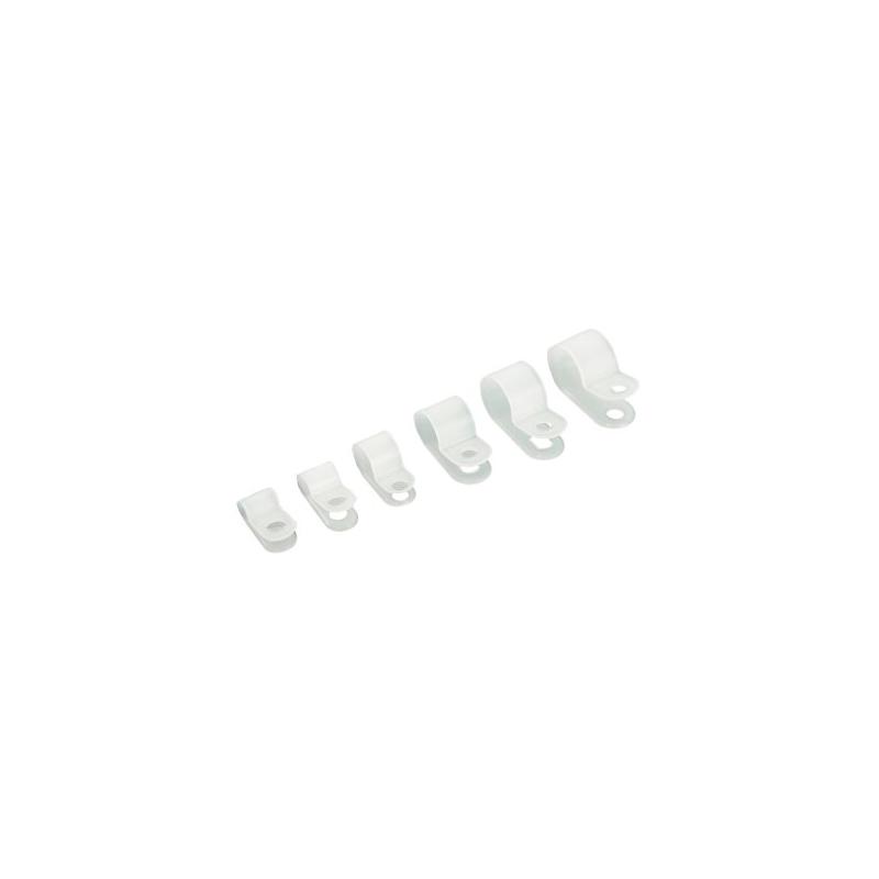 Collier à visser petite section nylon blanc - lot de 10 - Euromarine