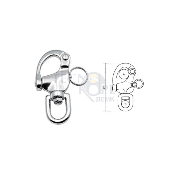 MOUSQUETON DE DRISSE EMERILLON INOX 316