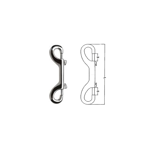 MOUSQUETON DOUBLE TARGETTE - INOX - AISI 316