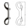 MOUSQUETON DOUBLE TARGETTE - INOX - AISI 316