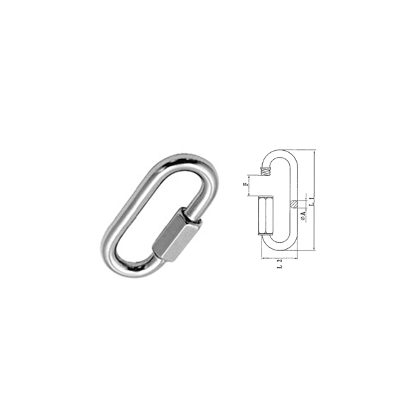 MAILLON RAPIDE GRANDE OUVERTURE - INOX - AISI 316