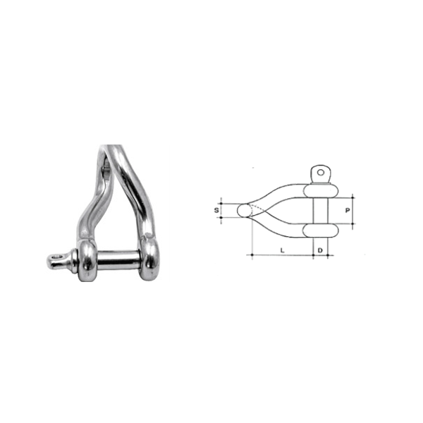 MANILLE TORSE - INOX AISI 316