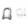 MANILLE DROITE TROU OVAL INOX AISI 316