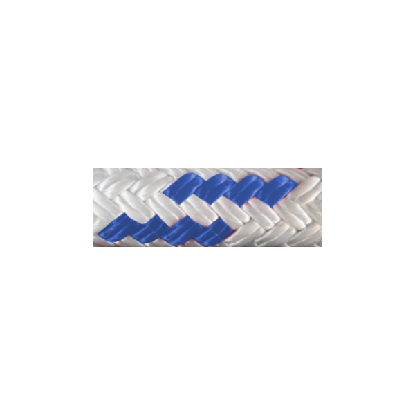 TRESSE POLYESTER - BLANC / FIL BLEU