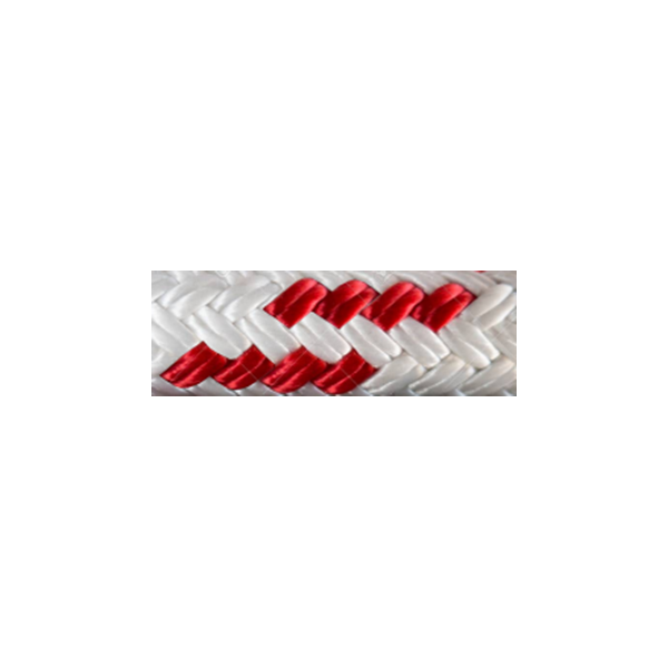 TRESSE POLYESTER - BLANC / FIL ROUGE