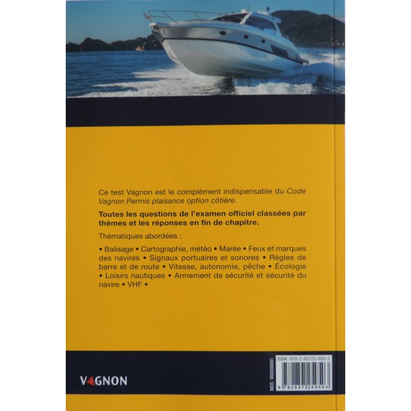 Test Vagnon permis plaisance - ESCALE MARINE