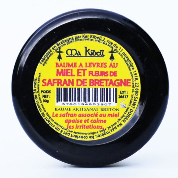Baume à lèvres miel et safran de Bretagne