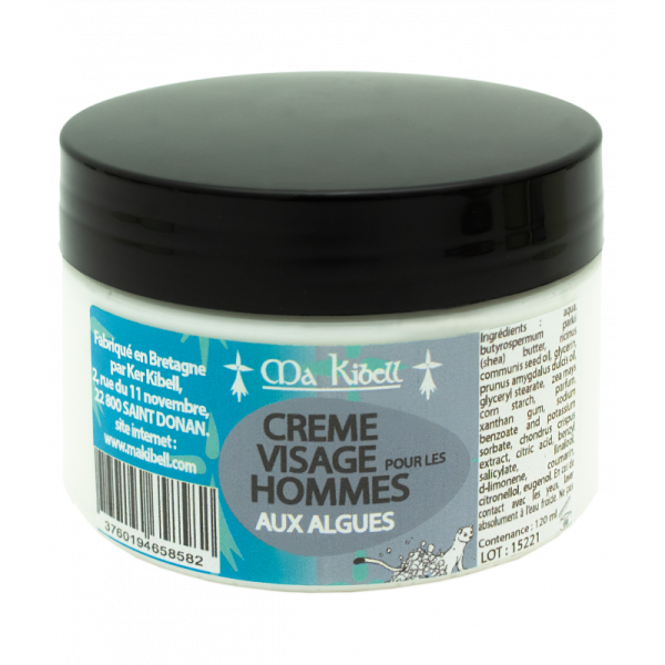 Crème visage pour homme aux algues