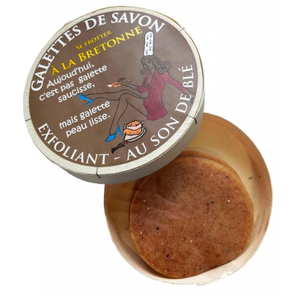 Galettes de savon exfoliant au son de blé