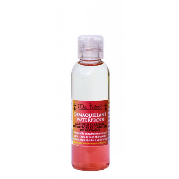 Démaquillant à l'huile d'argan, eau de rose, carotte de Bretagne